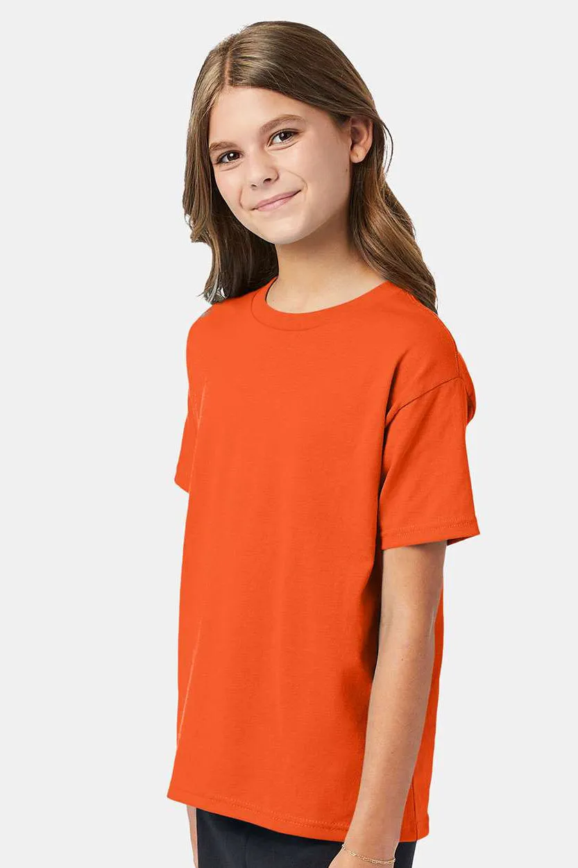 Hanes Youth EcoSmart Short Sleeve Crewneck T-Shirt - Orange