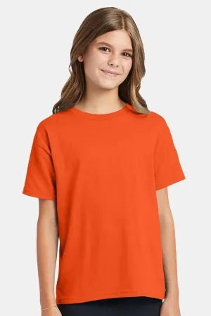 Hanes Youth EcoSmart Short Sleeve Crewneck T-Shirt - Orange