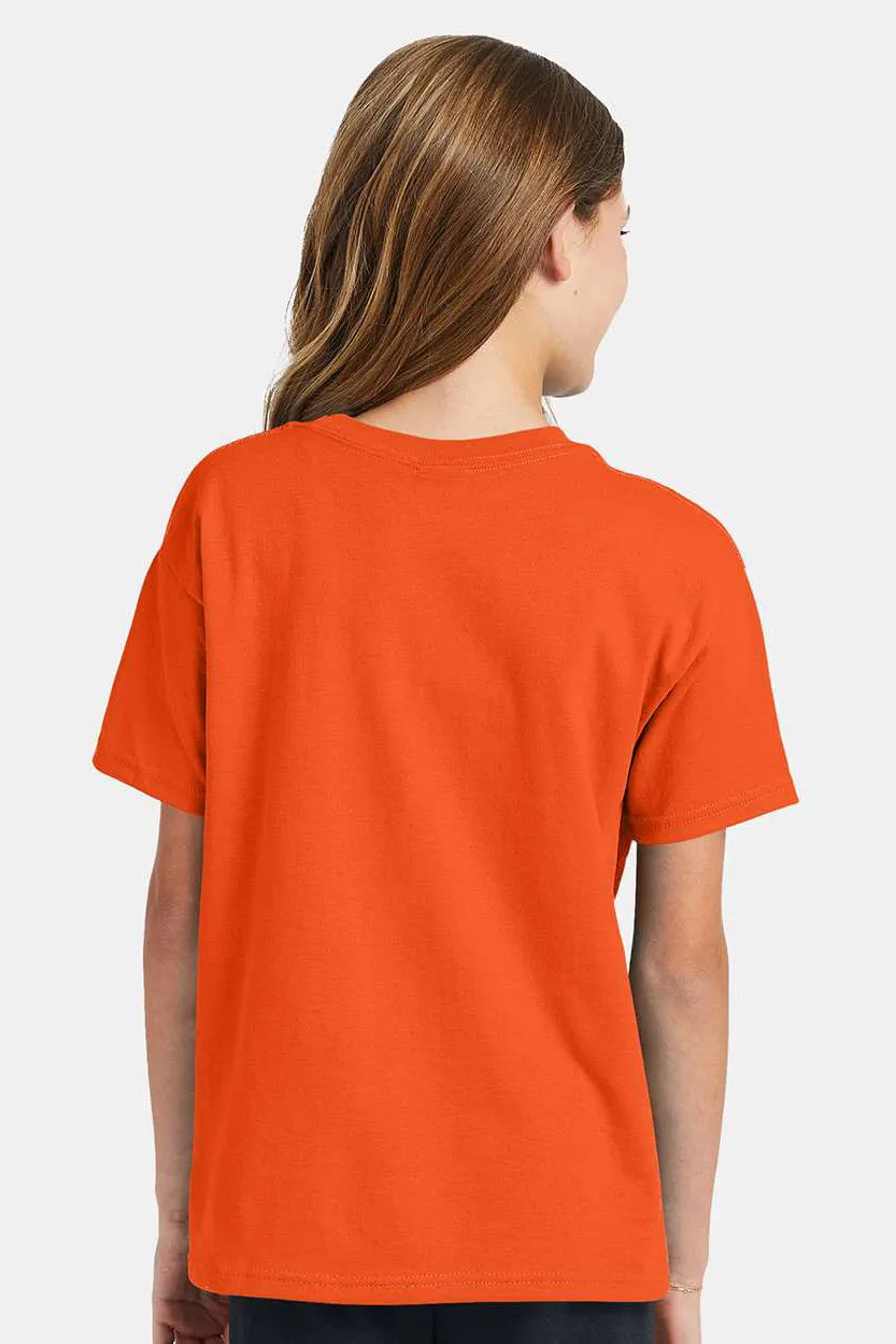 Hanes Youth EcoSmart Short Sleeve Crewneck T-Shirt - Orange