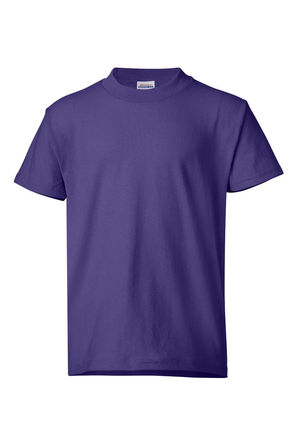 Hanes Youth EcoSmart Short Sleeve Crewneck T-Shirt - Purple