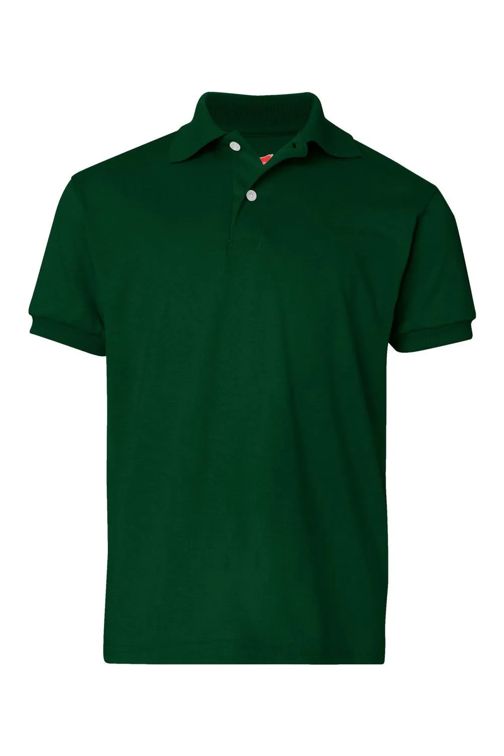 Hanes Youth EcoSmart Short Sleeve Polo Shirt - Deep Forest Green