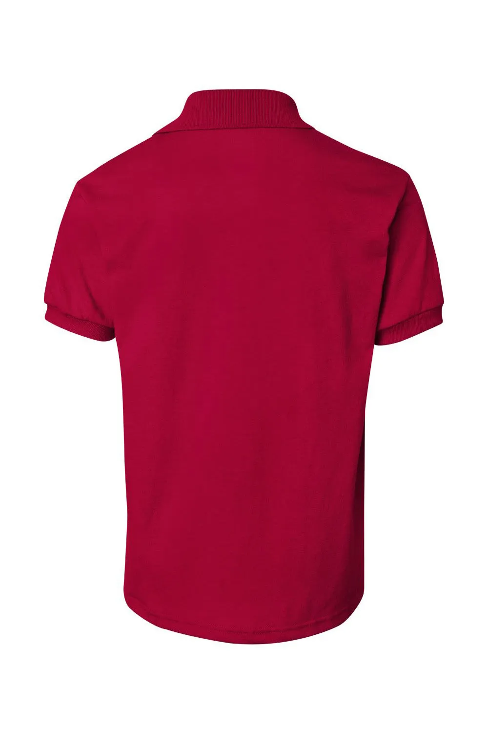Hanes Youth EcoSmart Short Sleeve Polo Shirt - Deep Red