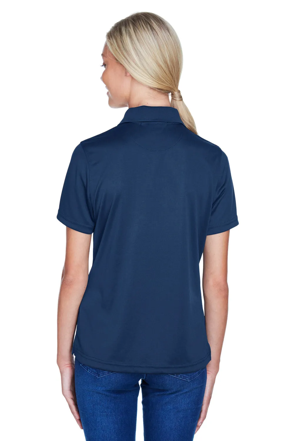 Harriton Womens Advantage Moisture Wicking Short Sleeve Polo Shirt - Dark Navy Blue