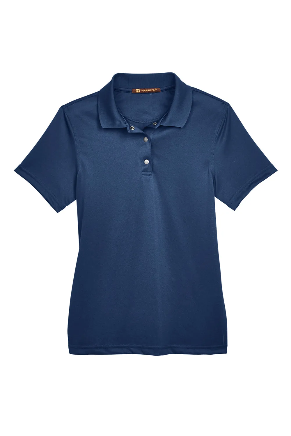 Harriton Womens Advantage Moisture Wicking Short Sleeve Polo Shirt - Dark Navy Blue