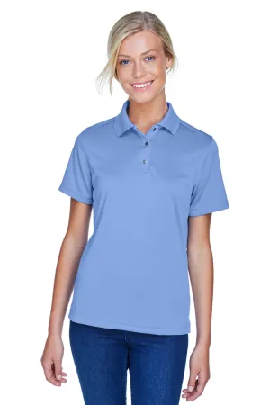Harriton Womens Advantage Moisture Wicking Short Sleeve Polo Shirt - Industry Blue