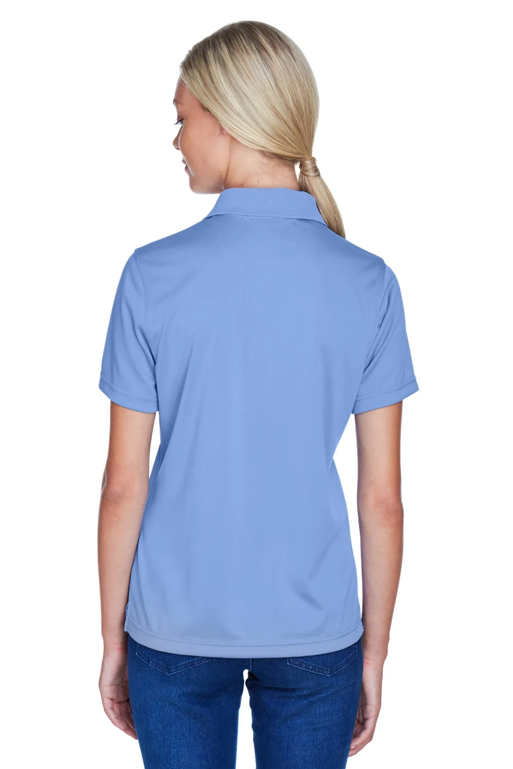 Harriton Womens Advantage Moisture Wicking Short Sleeve Polo Shirt - Industry Blue