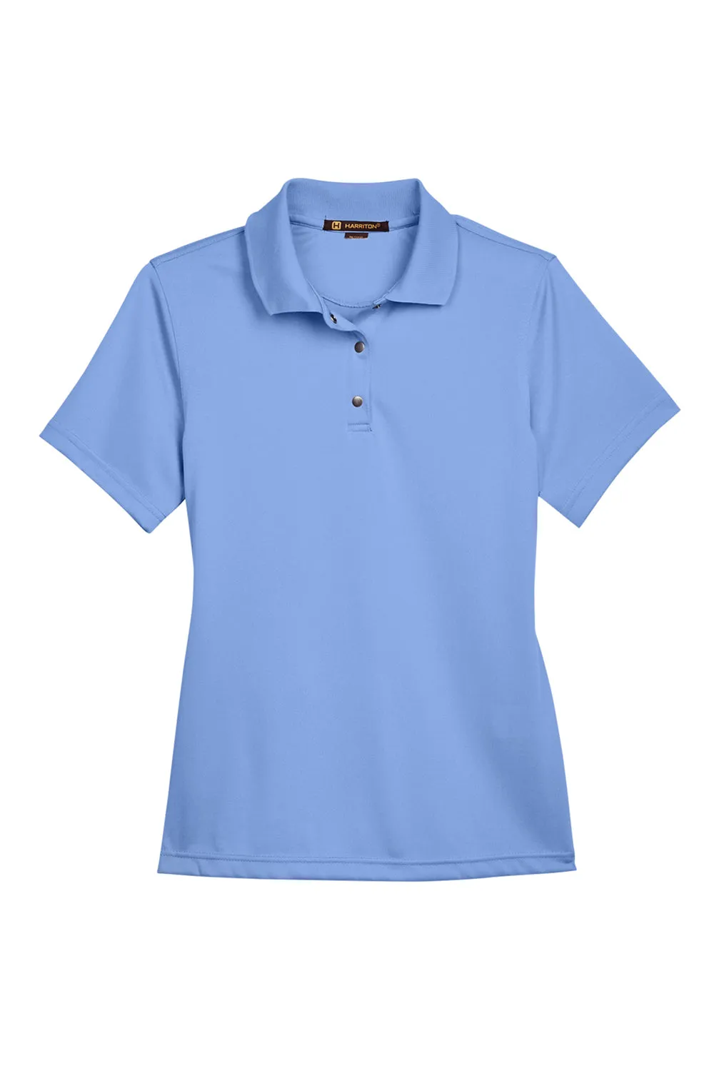 Harriton Womens Advantage Moisture Wicking Short Sleeve Polo Shirt - Industry Blue