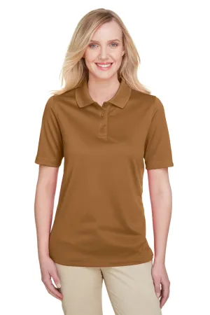 Harriton Womens Advantage Performance Moisture Wicking Short Sleeve Polo Shirt - Duck Brown