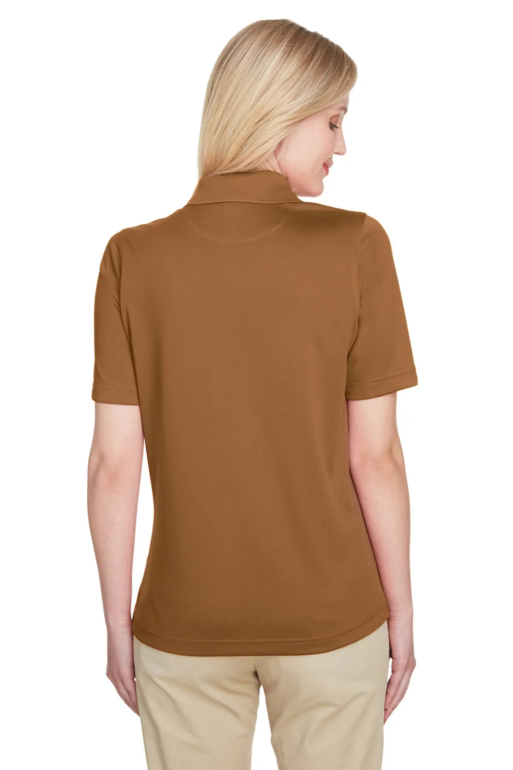 Harriton Womens Advantage Performance Moisture Wicking Short Sleeve Polo Shirt - Duck Brown