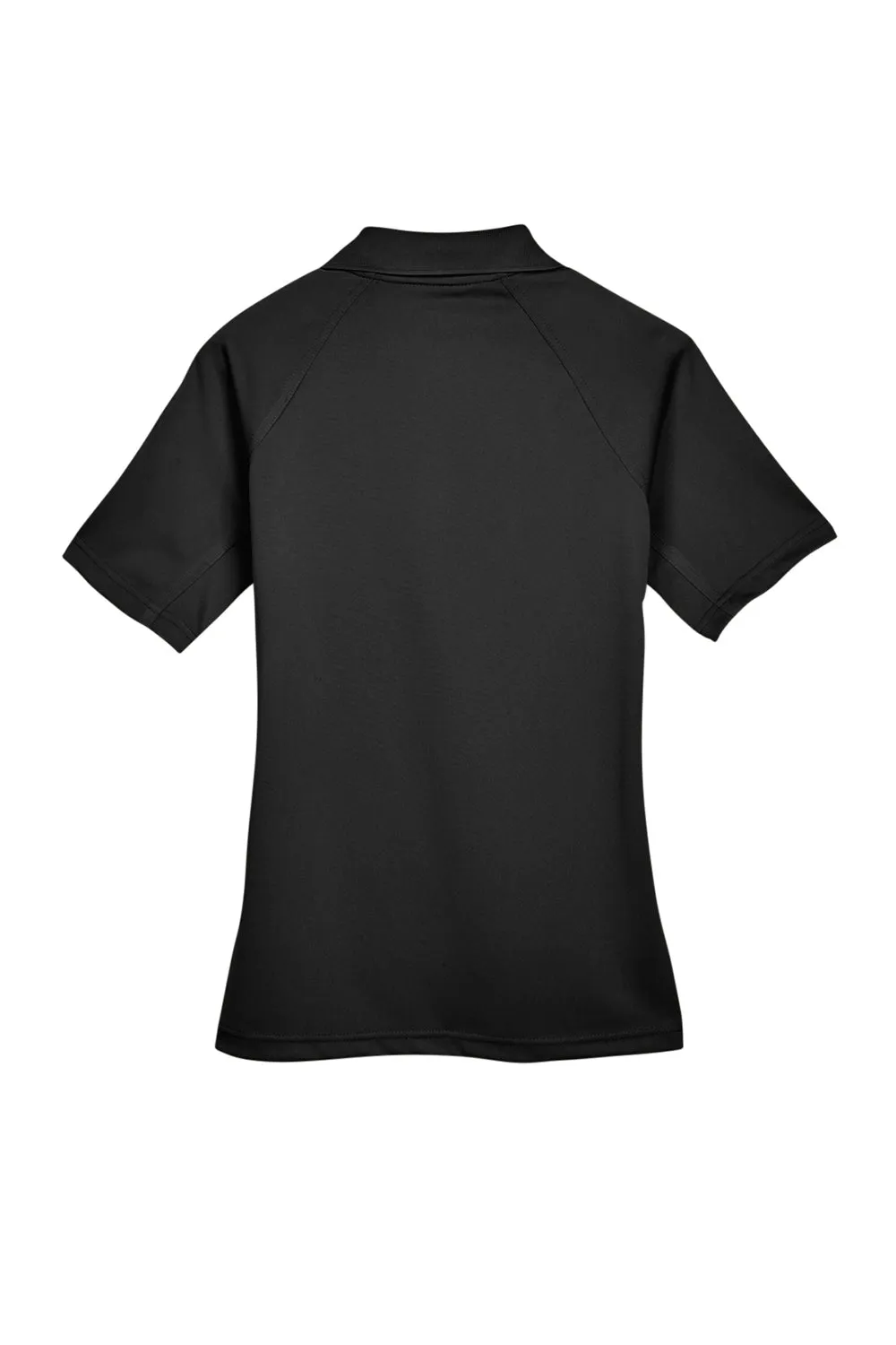 Harriton Womens Advantage Tactical Moisture Wicking Short Sleeve Polo Shirt - Black