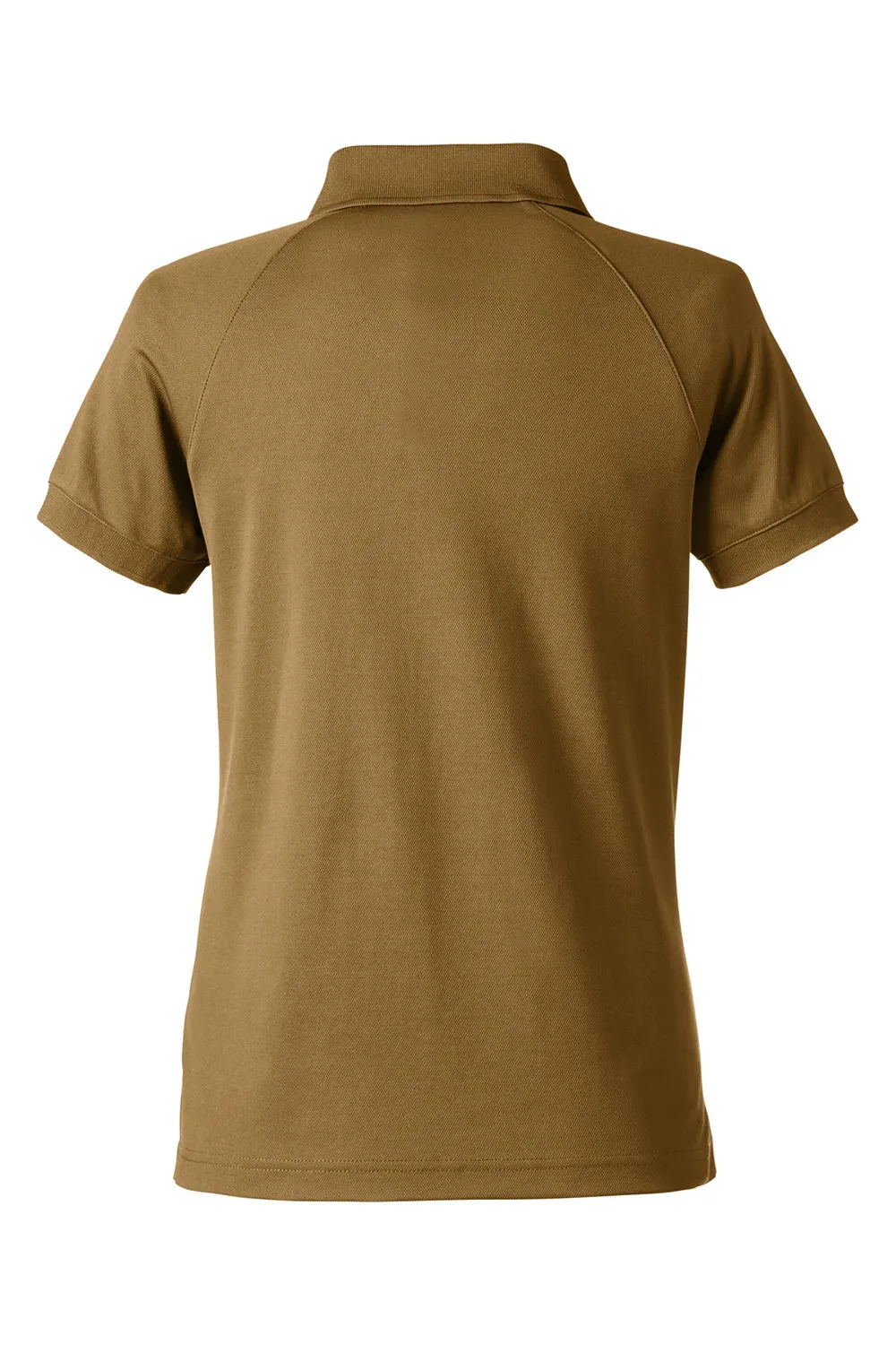 Harriton Womens Charge Moisture Wicking Short Sleeve Polo Shirt - Coyote Brown
