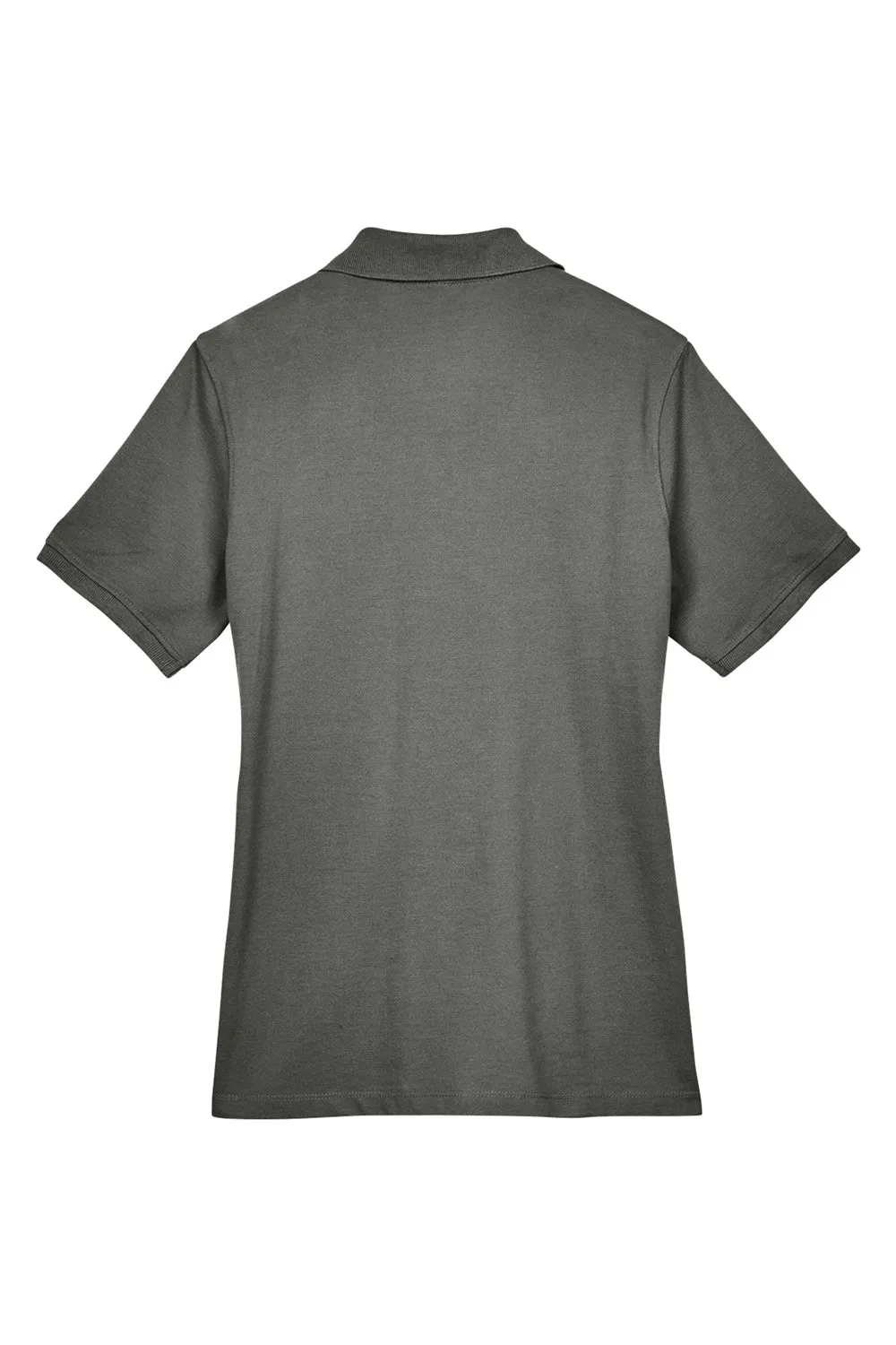 Harriton Womens Easy Blend Wrinkle Resistant Short Sleeve Polo Shirt - Charcoal Grey