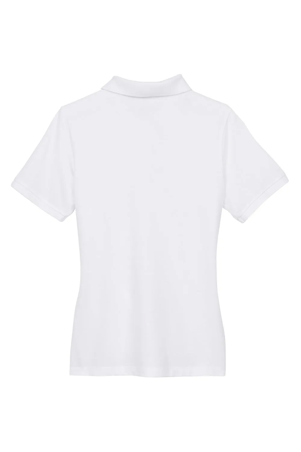 Harriton Womens Easy Blend Wrinkle Resistant Short Sleeve Polo Shirt - White