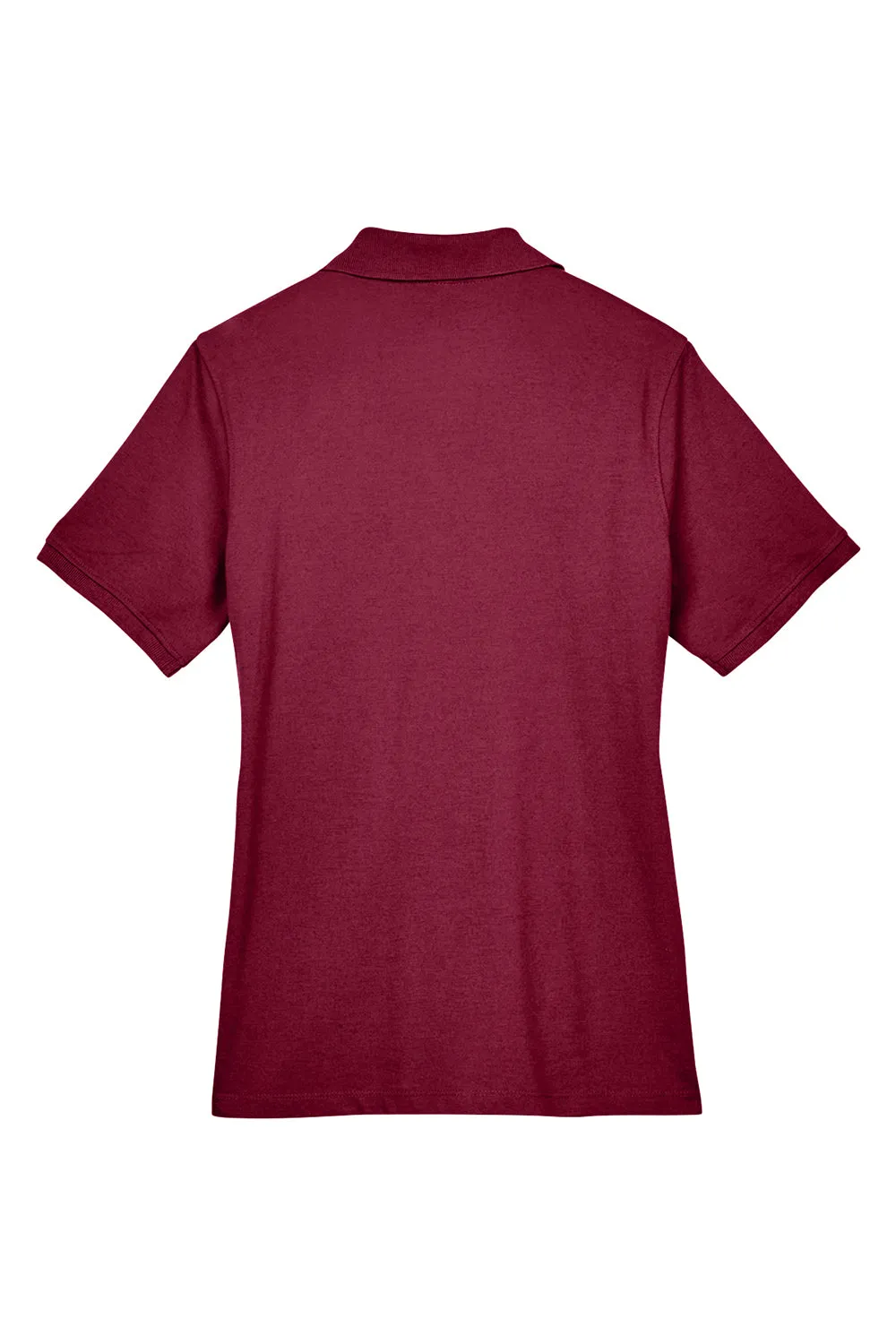 Harriton Womens Easy Blend Wrinkle Resistant Short Sleeve Polo Shirt - Wine