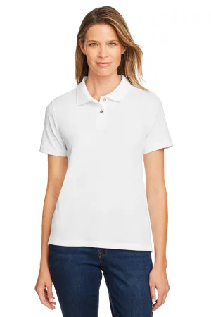 Harriton Womens Short Sleeve Polo Shirt - White