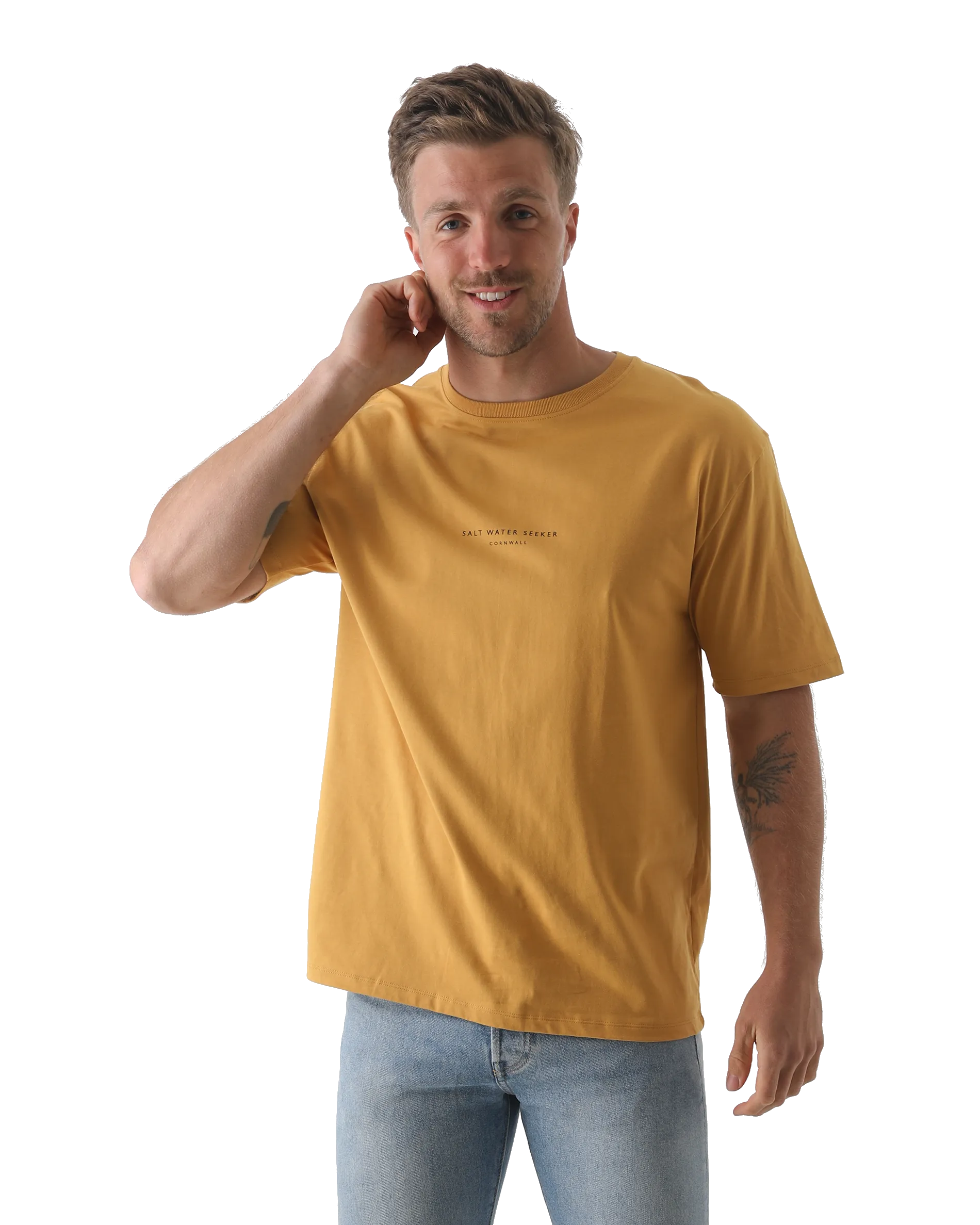Hideout T-Shirt in Faded Mustard