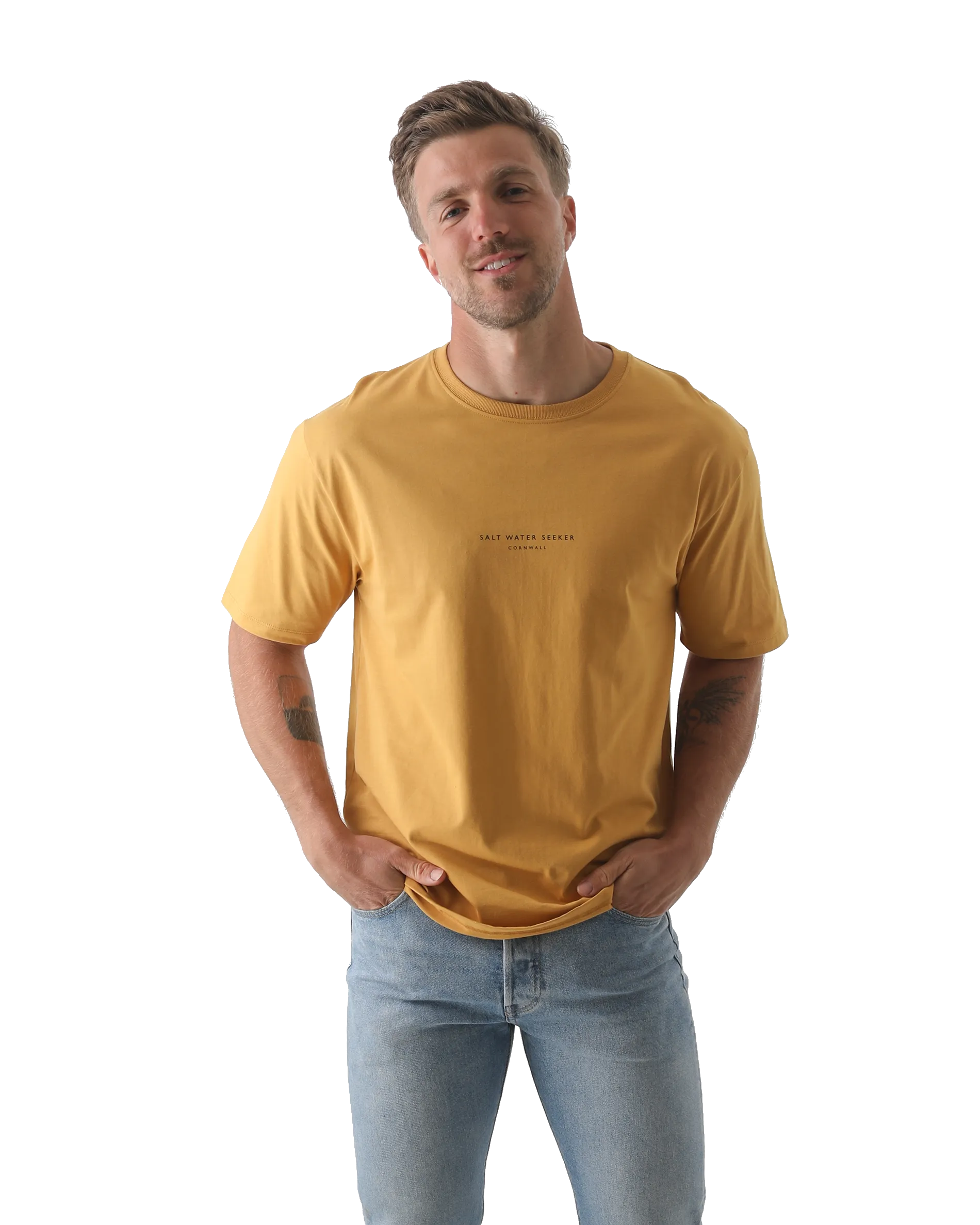 Hideout T-Shirt in Faded Mustard