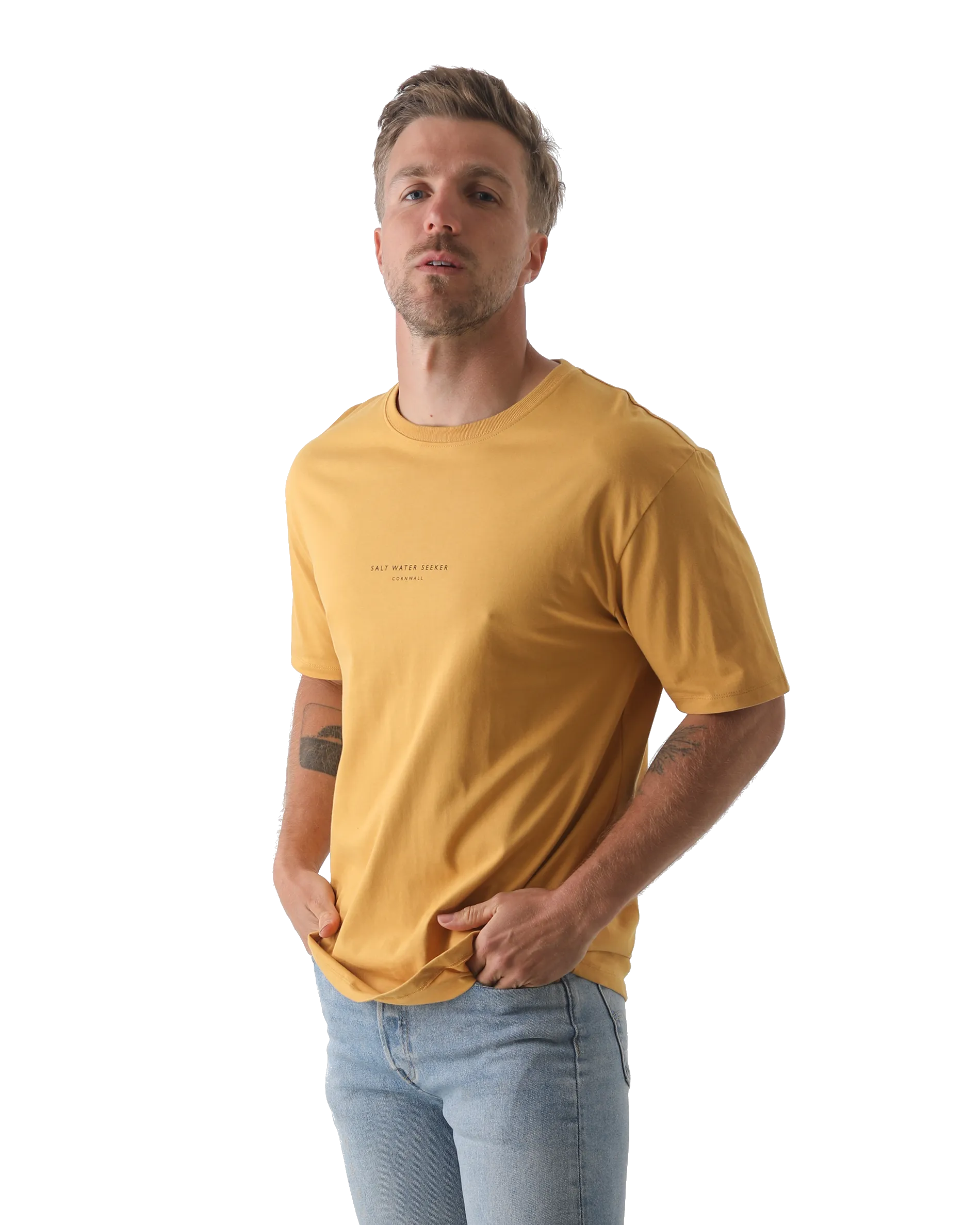 Hideout T-Shirt in Faded Mustard