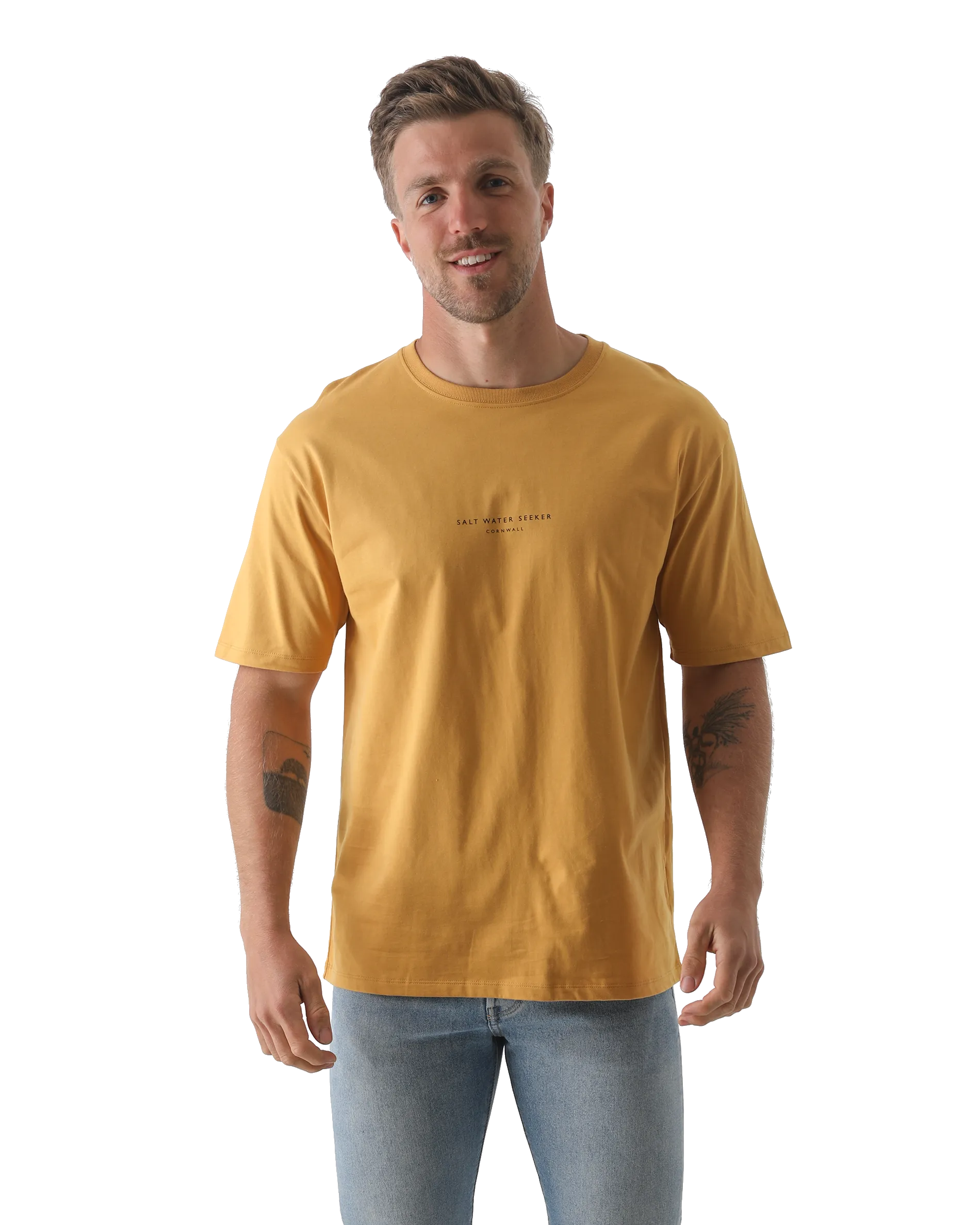 Hideout T-Shirt in Faded Mustard