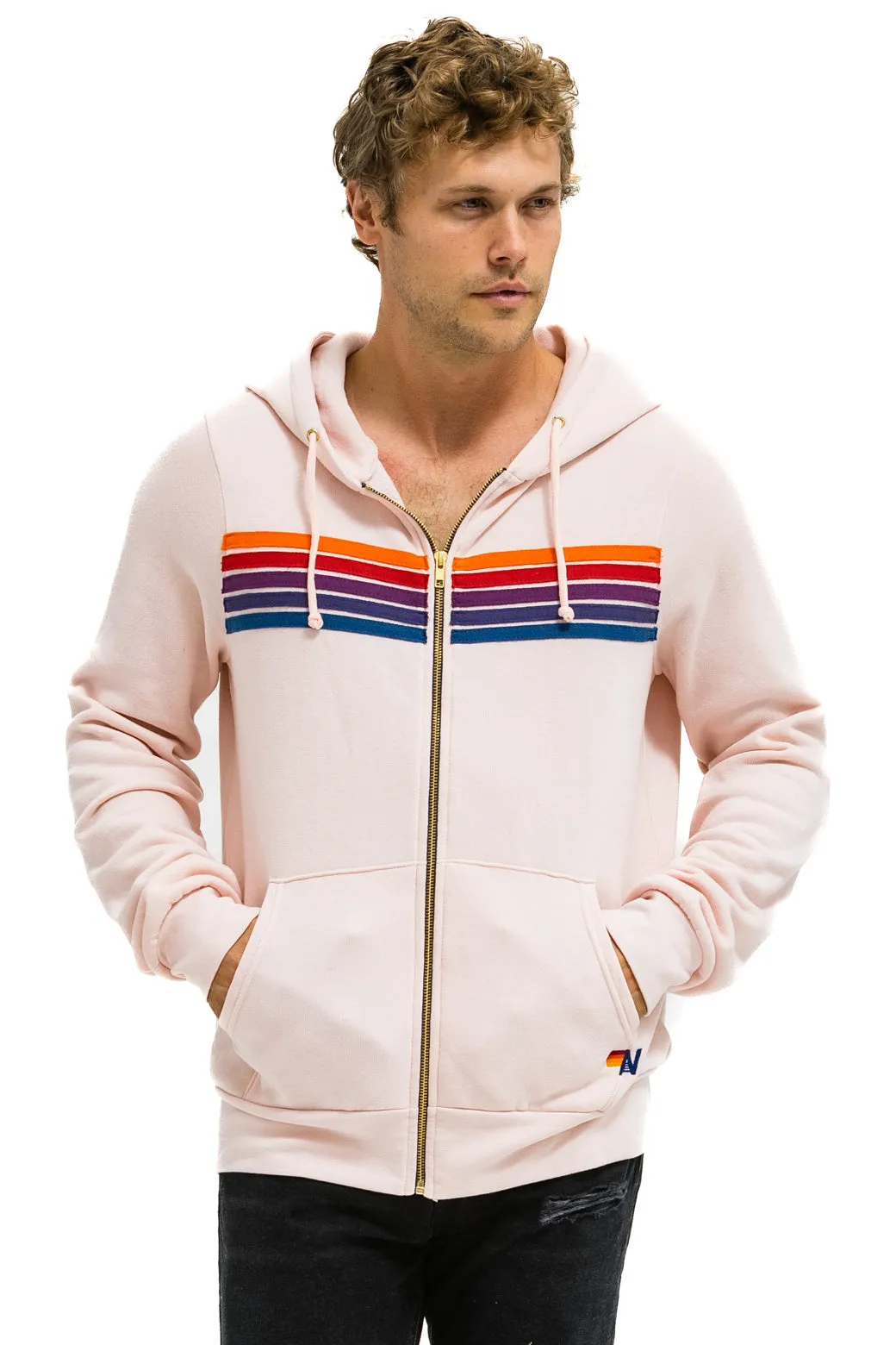 Jacket 5 Stripe Zip Hdrs5 Pink-Purple-Orange