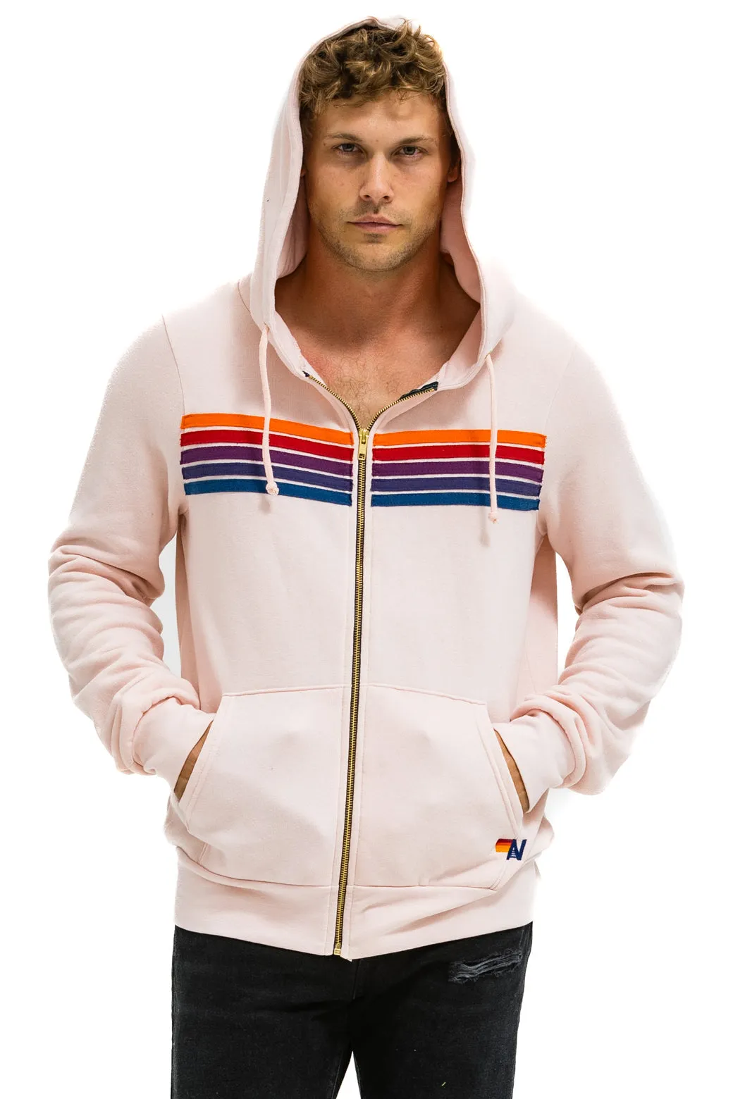 Jacket 5 Stripe Zip Hdrs5 Pink-Purple-Orange