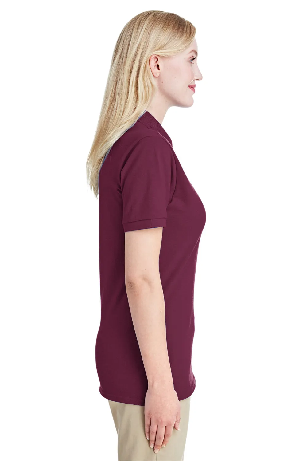 Jerzees Womens Short Sleeve Polo Shirt - Maroon