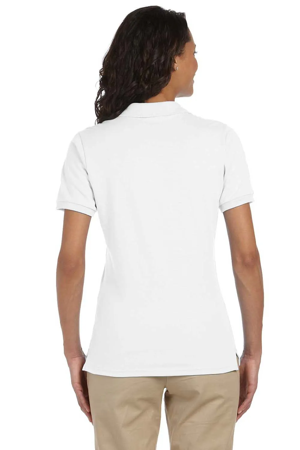 Jerzees Womens SpotShield Stain Resistant Short Sleeve Polo Shirt - White