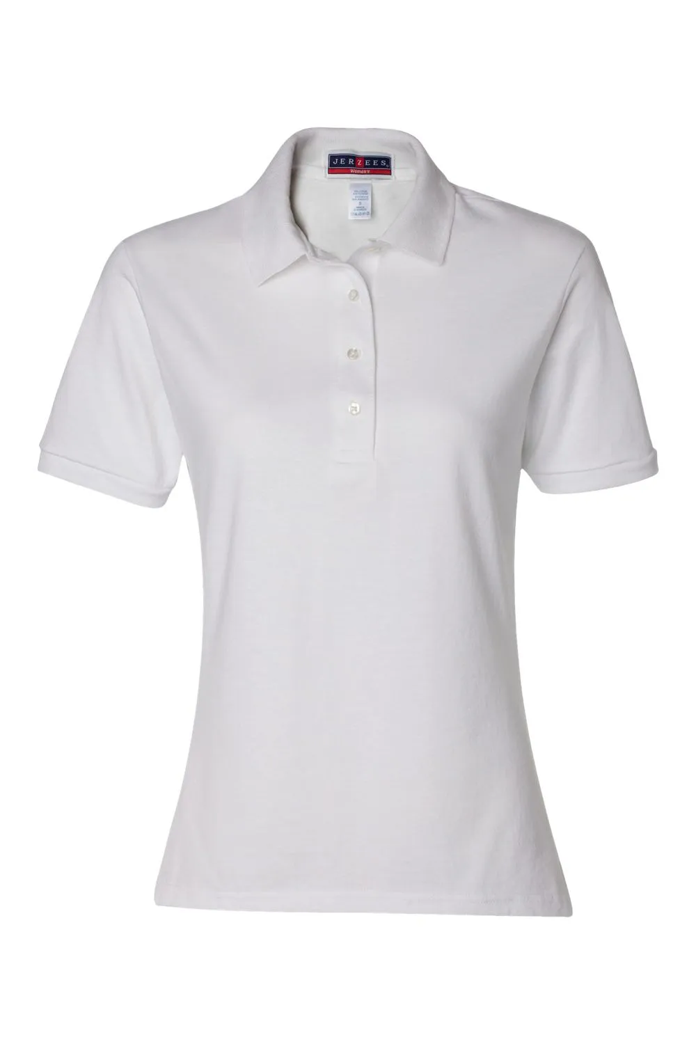Jerzees Womens SpotShield Stain Resistant Short Sleeve Polo Shirt - White