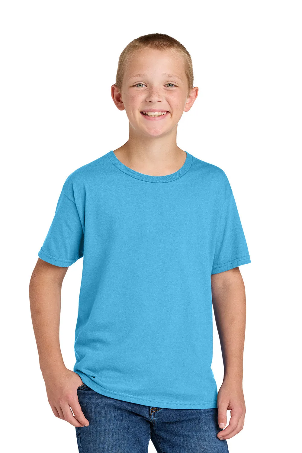 Jerzees Youth Classics Short Sleeve Crewneck T-Shirt - Aquatic Blue