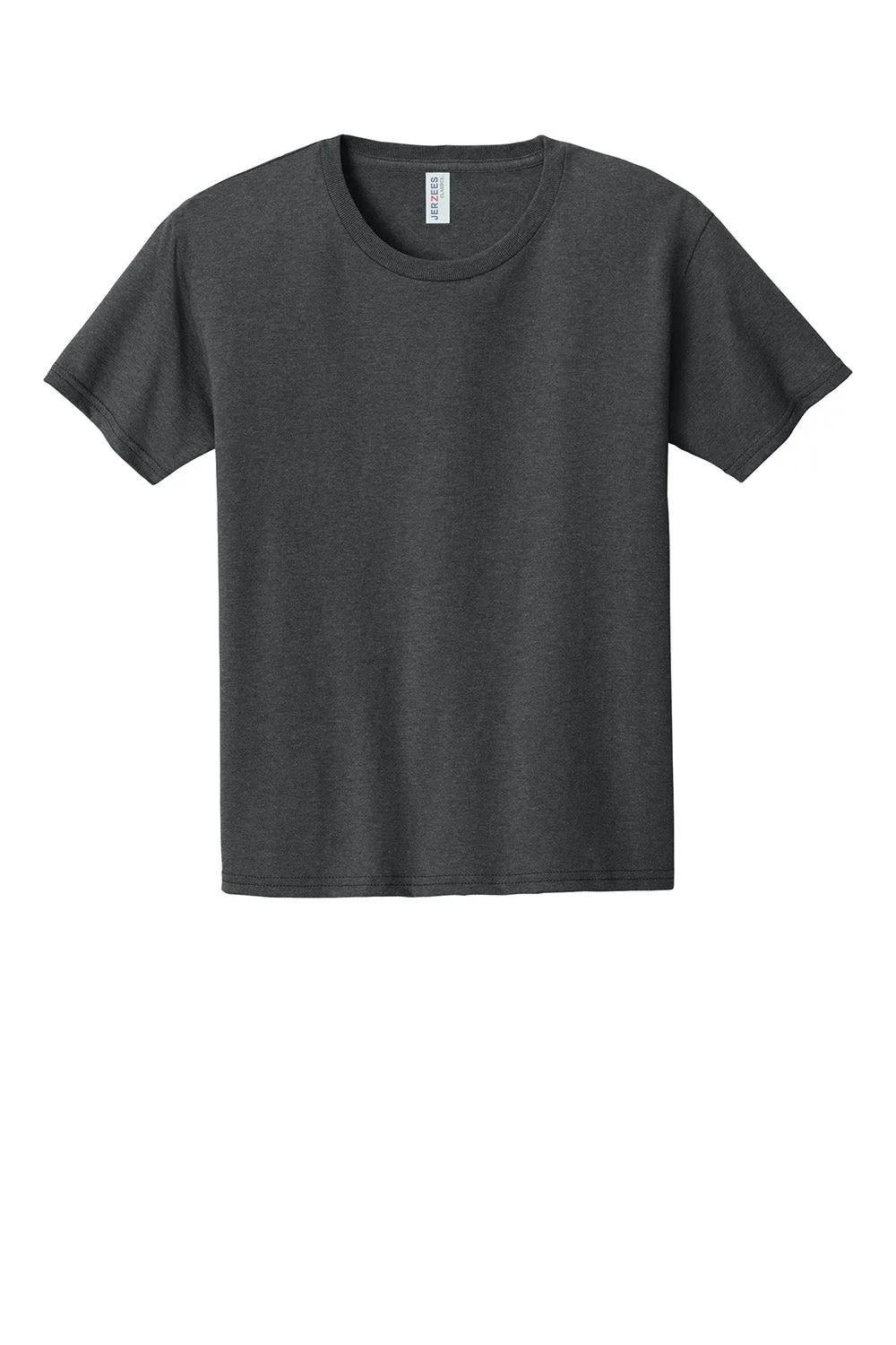 Jerzees Youth Classics Short Sleeve Crewneck T-Shirt - Heather Black