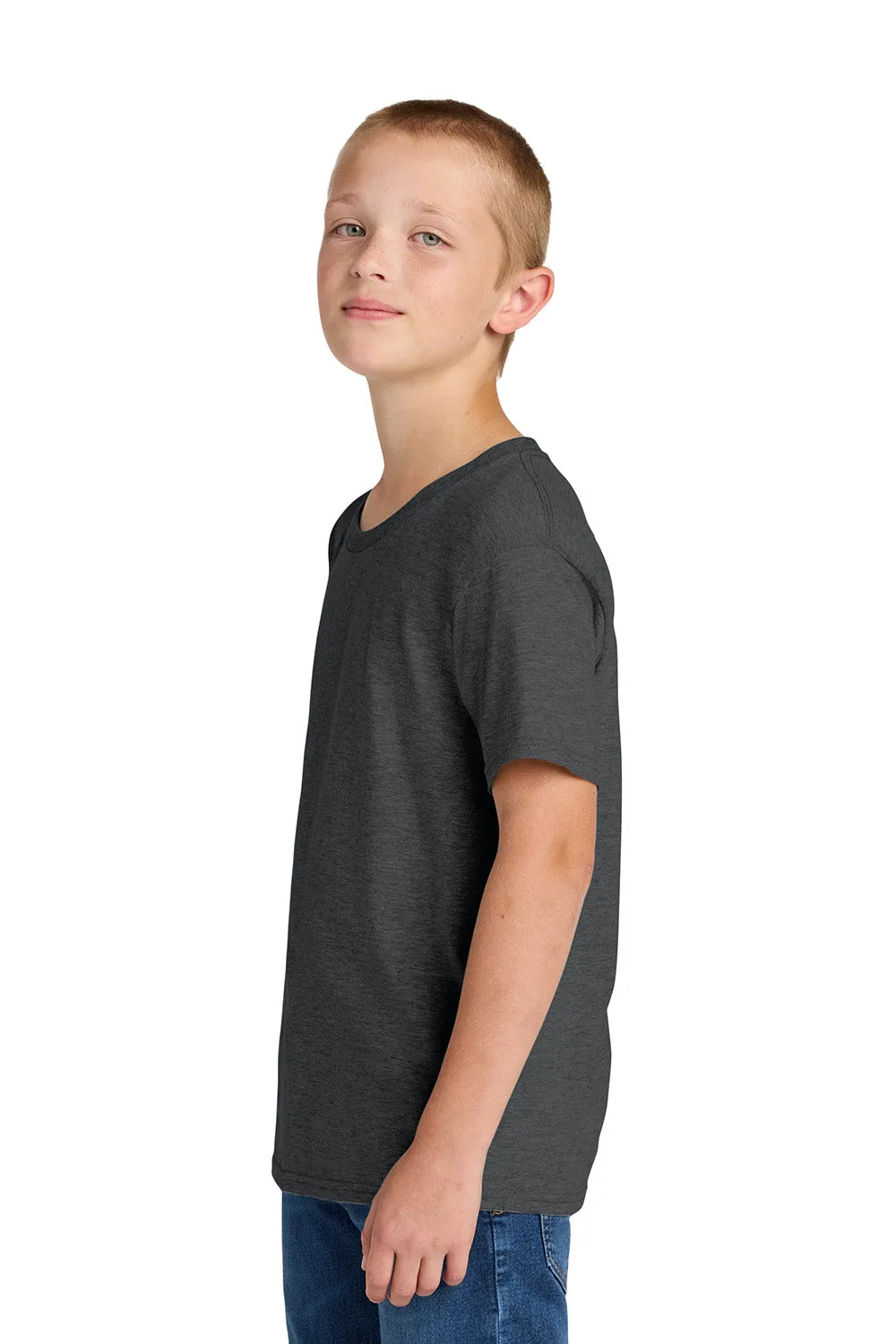 Jerzees Youth Classics Short Sleeve Crewneck T-Shirt - Heather Black