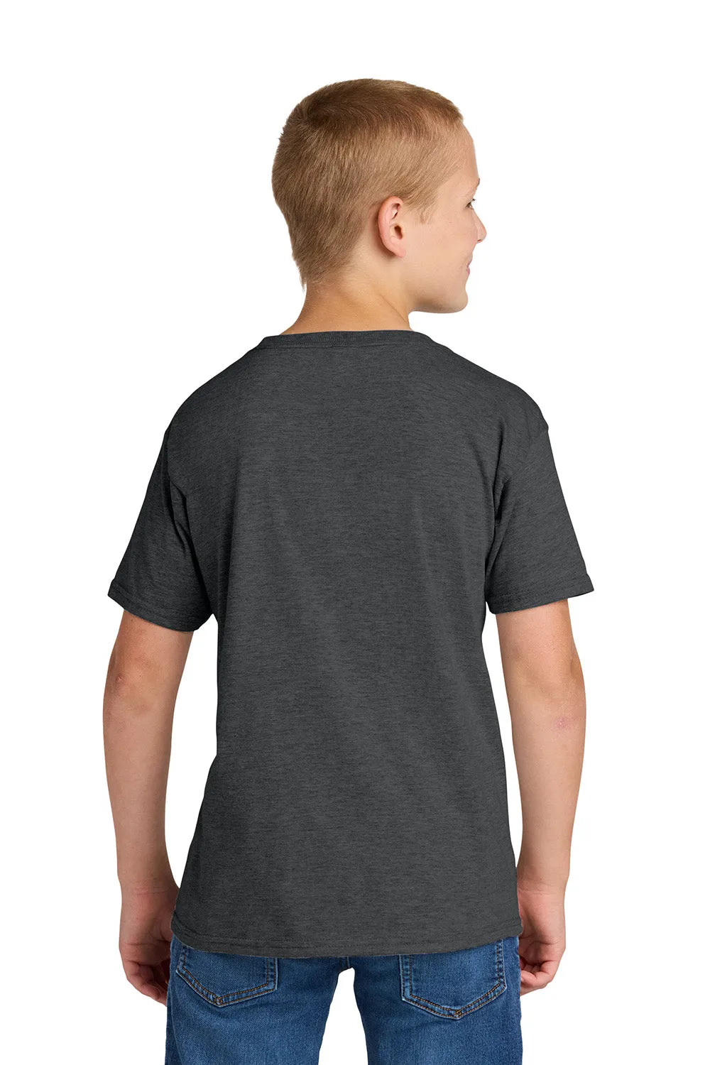 Jerzees Youth Classics Short Sleeve Crewneck T-Shirt - Heather Black