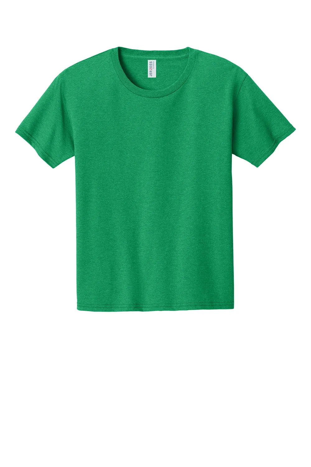 Jerzees Youth Classics Short Sleeve Crewneck T-Shirt - Heather Retro Green