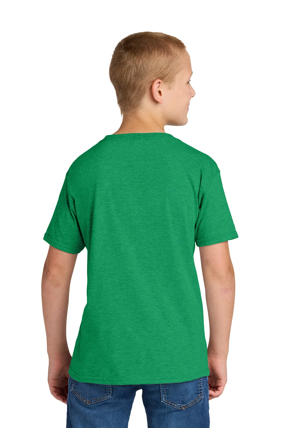 Jerzees Youth Classics Short Sleeve Crewneck T-Shirt - Heather Retro Green