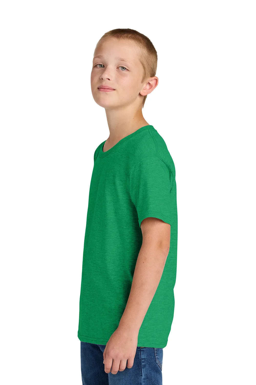 Jerzees Youth Classics Short Sleeve Crewneck T-Shirt - Heather Retro Green