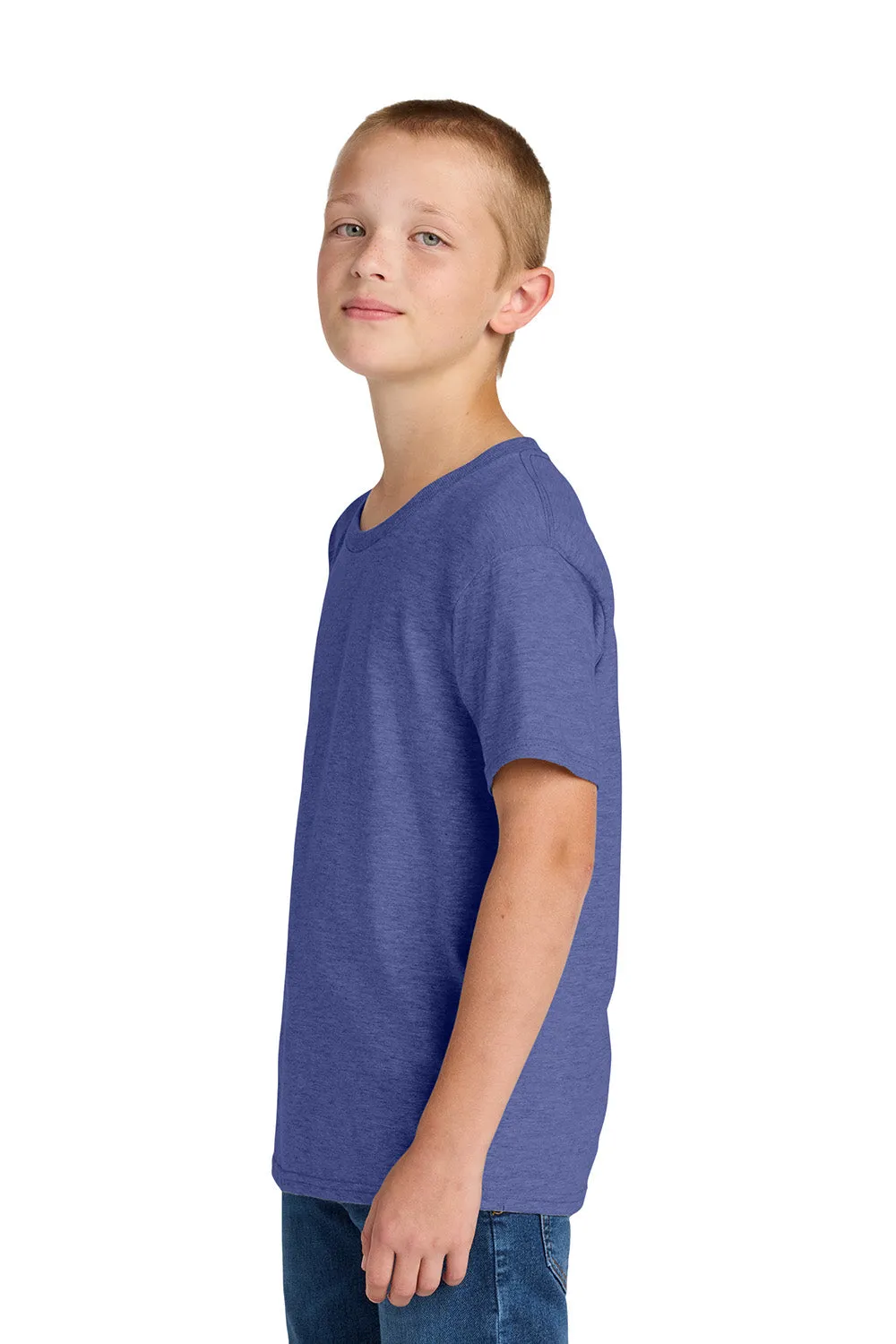 Jerzees Youth Classics Short Sleeve Crewneck T-Shirt - Heather Retro Purple