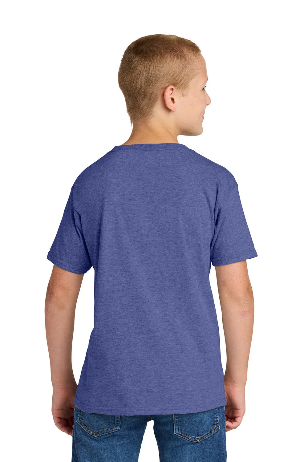Jerzees Youth Classics Short Sleeve Crewneck T-Shirt - Heather Retro Purple