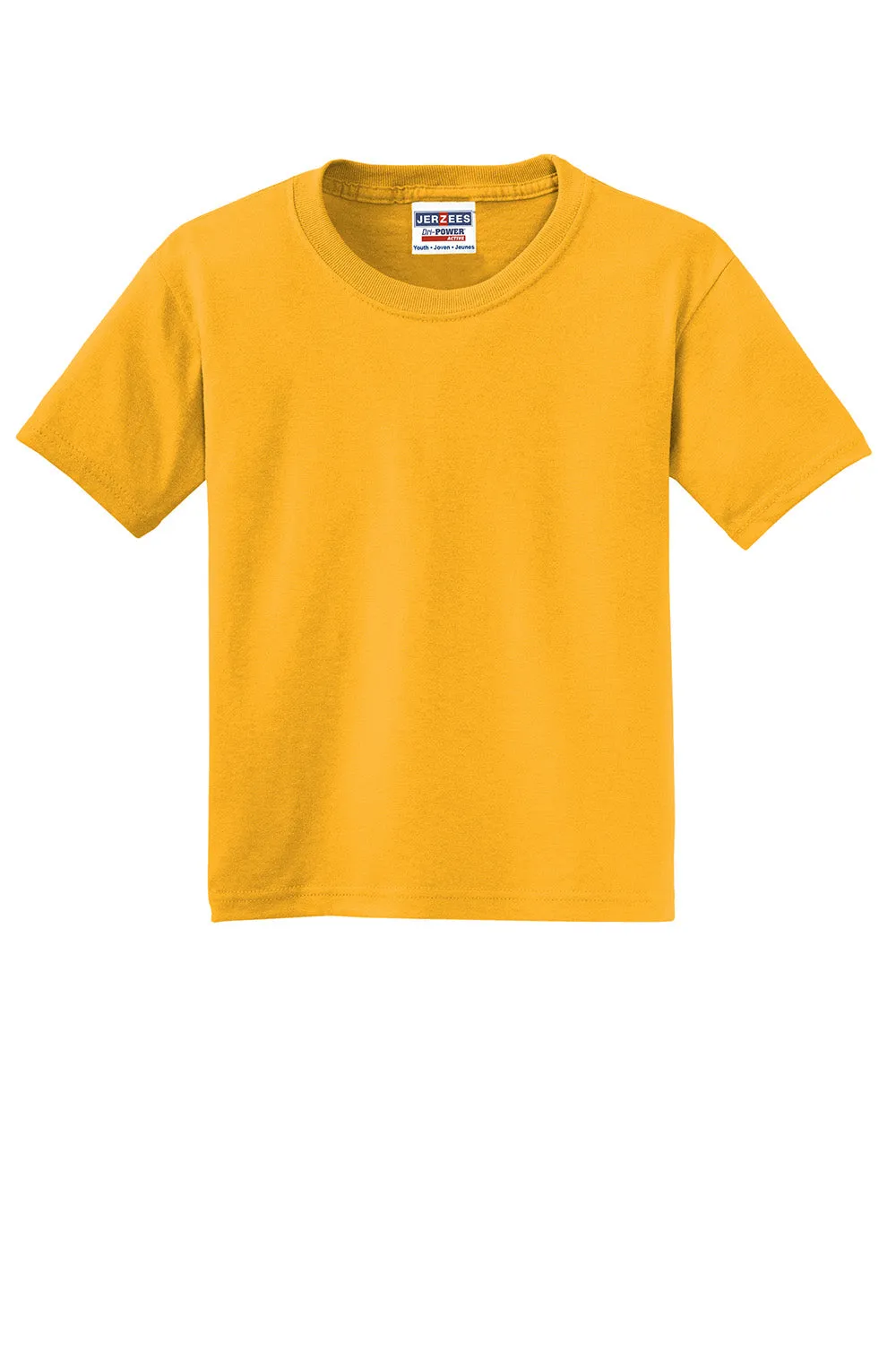 Jerzees Youth Dri-Power Moisture Wicking Short Sleeve Crewneck T-Shirt - Gold
