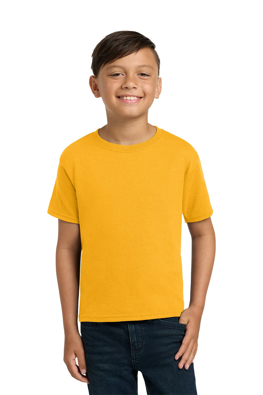 Jerzees Youth Dri-Power Moisture Wicking Short Sleeve Crewneck T-Shirt - Gold