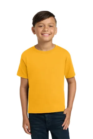 Jerzees Youth Dri-Power Moisture Wicking Short Sleeve Crewneck T-Shirt - Gold