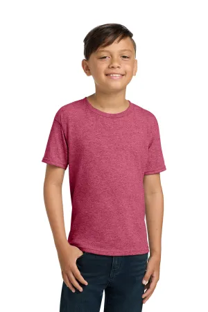 Jerzees Youth Dri-Power Moisture Wicking Short Sleeve Crewneck T-Shirt - Vintage Heather Red