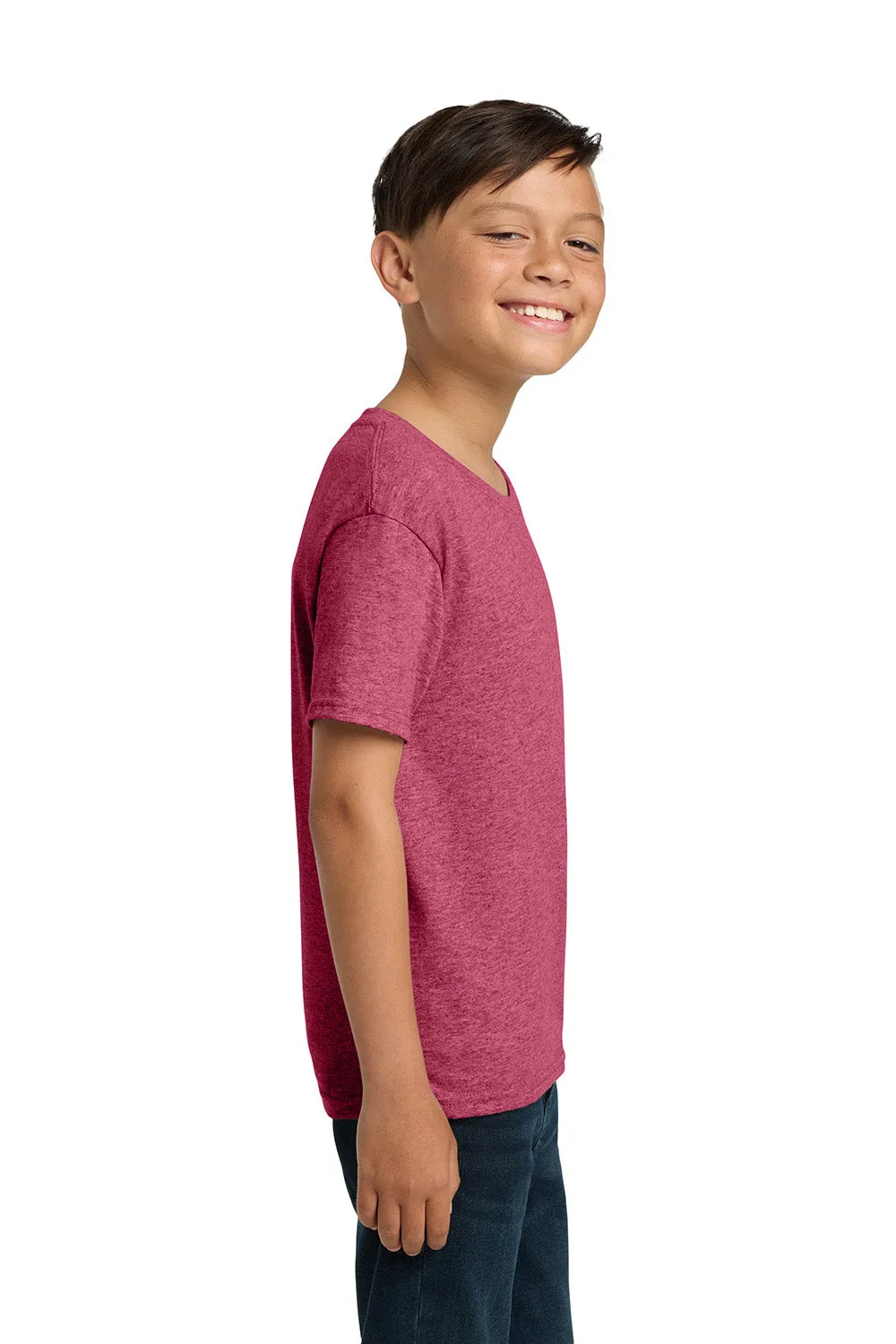 Jerzees Youth Dri-Power Moisture Wicking Short Sleeve Crewneck T-Shirt - Vintage Heather Red