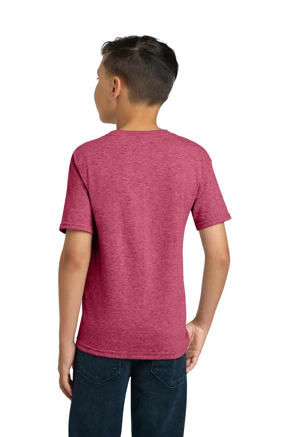 Jerzees Youth Dri-Power Moisture Wicking Short Sleeve Crewneck T-Shirt - Vintage Heather Red
