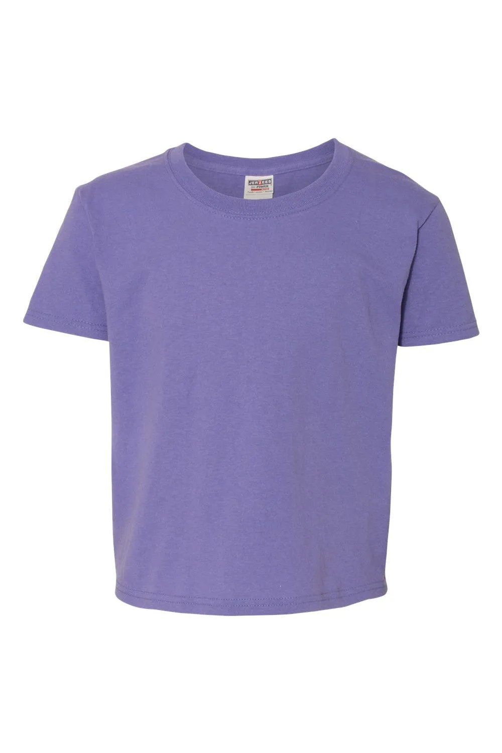 Jerzees Youth Dri-Power Moisture Wicking Short Sleeve Crewneck T-Shirt - Violet