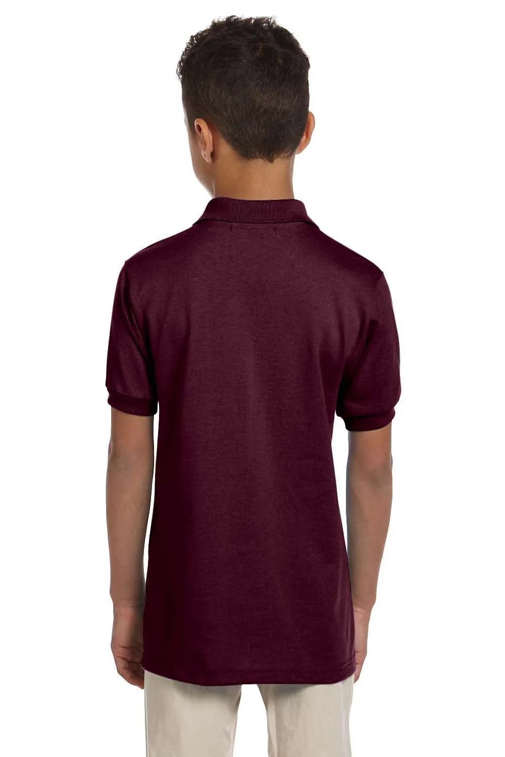 Jerzees Youth SpotShield Stain Resistant Short Sleeve Polo Shirt - Maroon