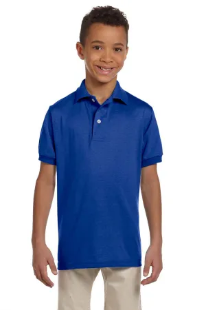 Jerzees Youth SpotShield Stain Resistant Short Sleeve Polo Shirt - Royal Blue