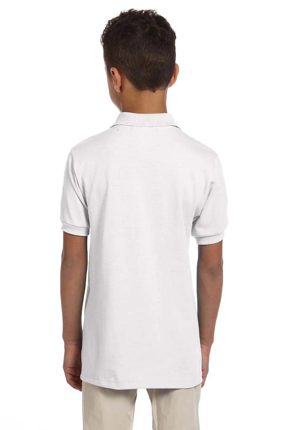 Jerzees Youth SpotShield Stain Resistant Short Sleeve Polo Shirt - White