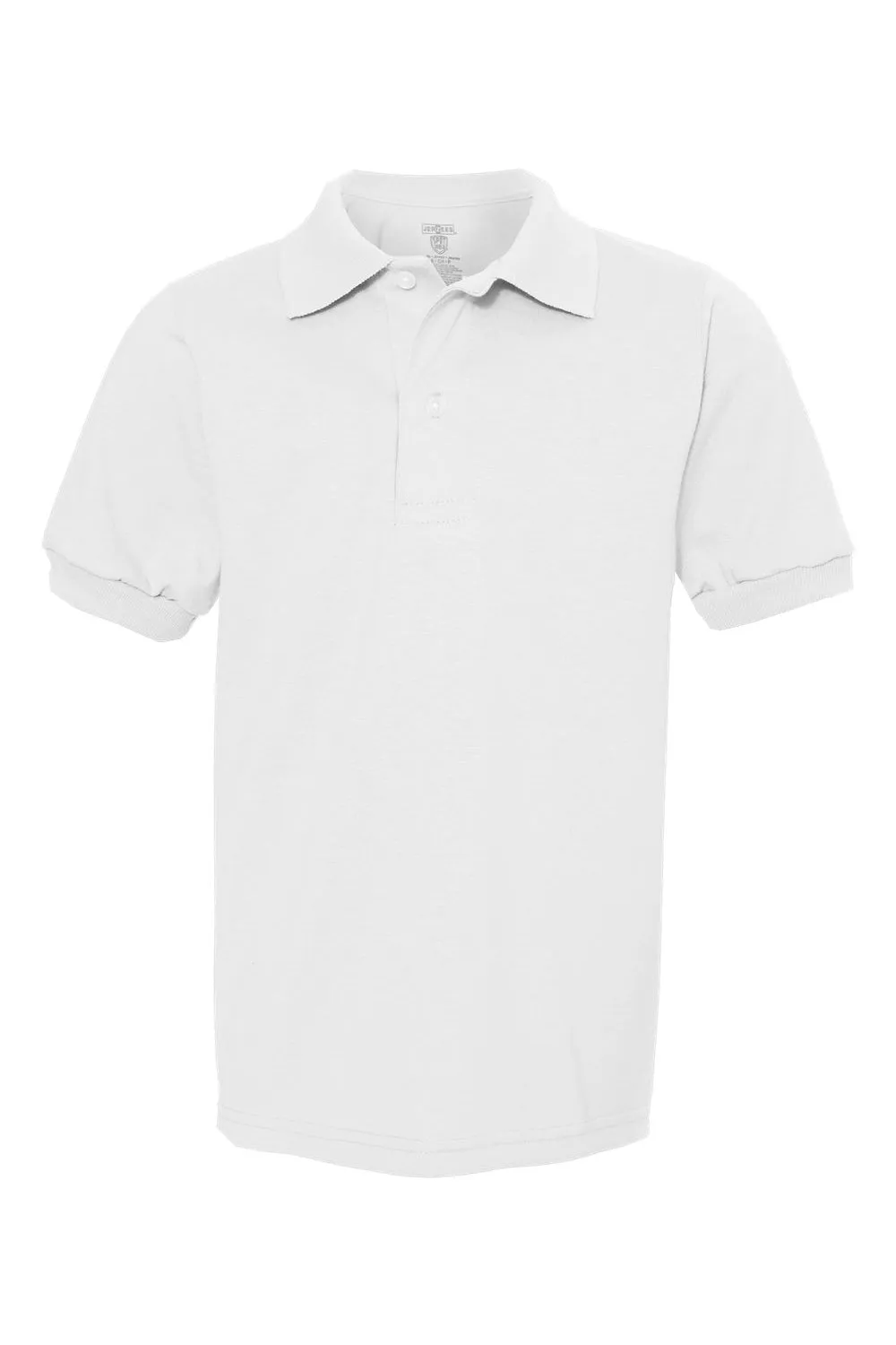 Jerzees Youth SpotShield Stain Resistant Short Sleeve Polo Shirt - White