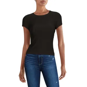 Juniors Womens Crewneck Short Sleeve T-Shirt