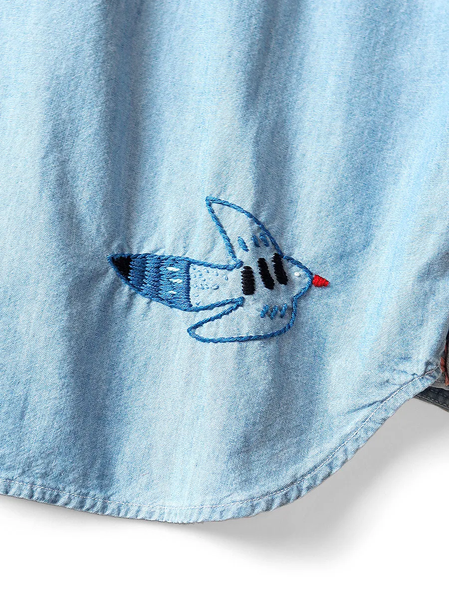 Kapital Chambray Work Shirt (MAGPIE) - Sax